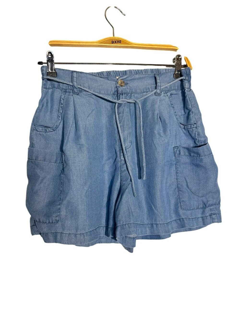 Molly Bracken Light Blue Lyocell Shorts Size S